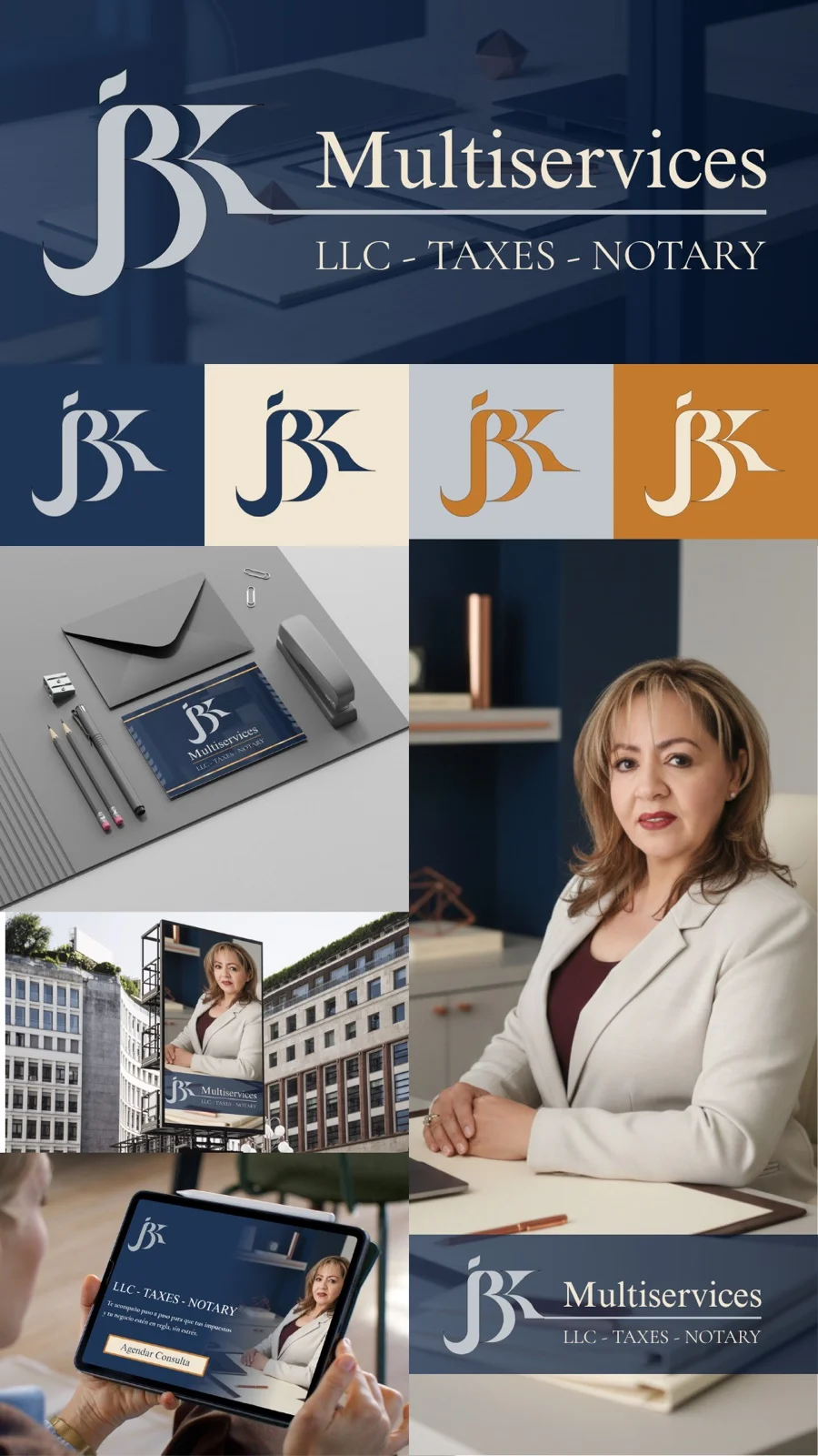 JBK Multiservices — identidad visual completa