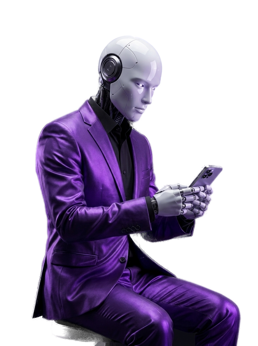 Robot IA Neuralab creando contenido para redes sociales